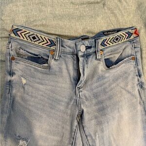 Blank NYC Blue Jeans with Beaded Waistband